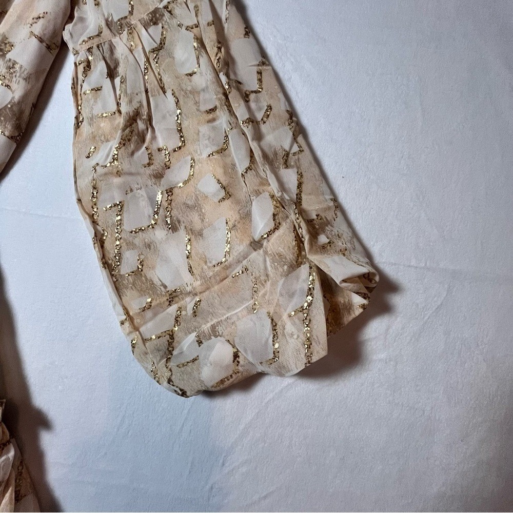 Buddy Love Cream and Gold Mini Dress Country Western style in Rodeo stretchy MD. - Picture 16 of 16